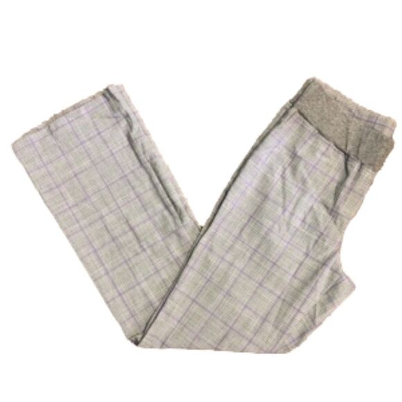 Mimi Maternity Wide-Leg Trousers – Cozy Checkered Style P138 - Picture 2 of 5